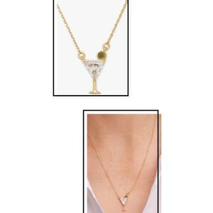 KATE SPADE NY Shaken Or Stirred Martini Necklace